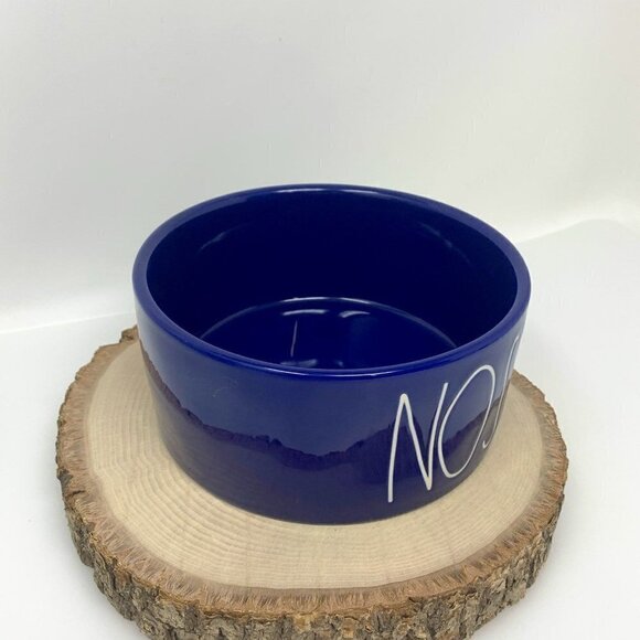 Rae Dunn NOSH Pet Bowl Ceramic Blue Artisan Collection By Magenta Dog Cat Gift - Picture 9 of 11